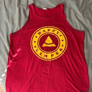 Vintage inspired red tank top